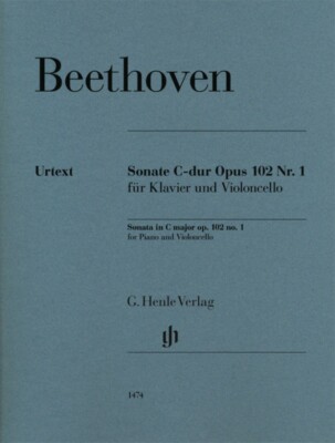 Beethoven Cello Sonata C Major Op. 102 No. 1 Cello and Piano Book NEW 051481474