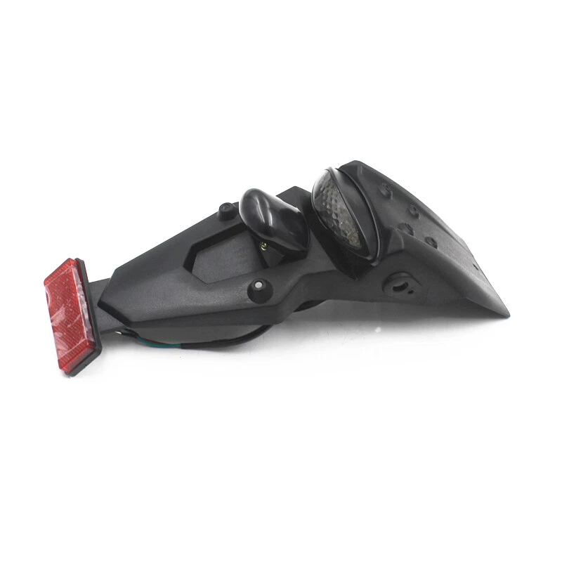 Luz trasera LED universal para moto guardabarros trasero parada enduro luz trasera café racer Foto 3 de 4