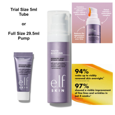 ELF Youth Boosting Advanced Night Retinoid Serum - 1% Granactive Retinol e.l.f.