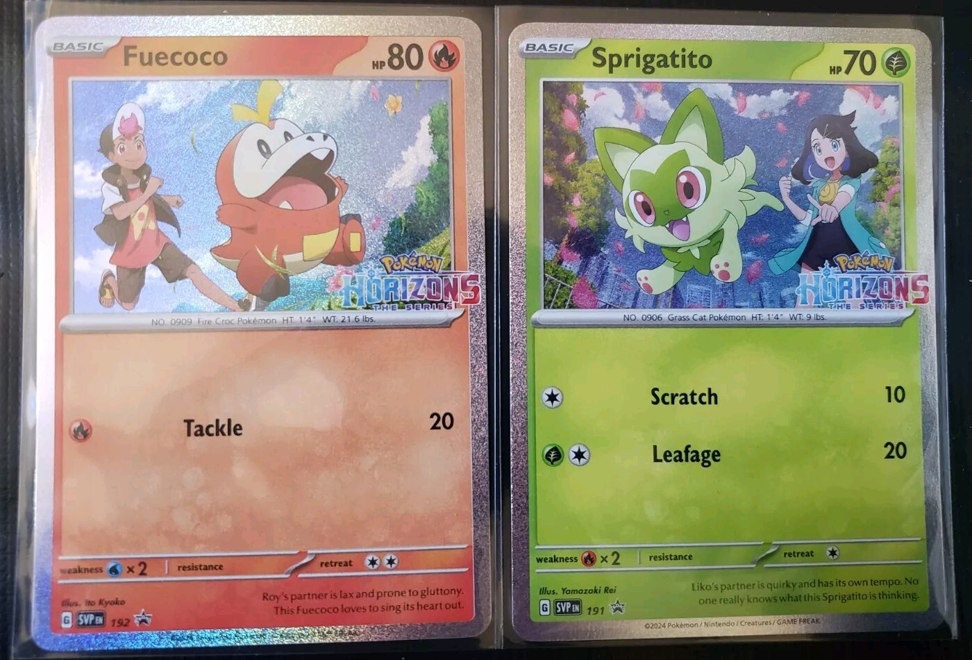 Pokemon Grand Adventure Horizons Promos Fuecoco & Sprigatito