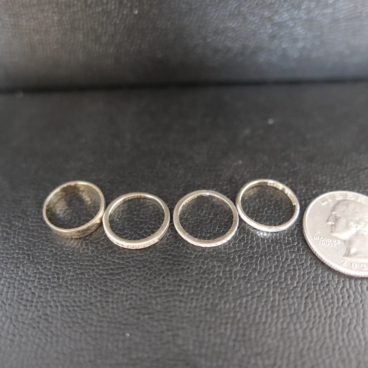 Kendra Scott Kara Midi Ring Set of 4 Rings Size 3 Silver Tone