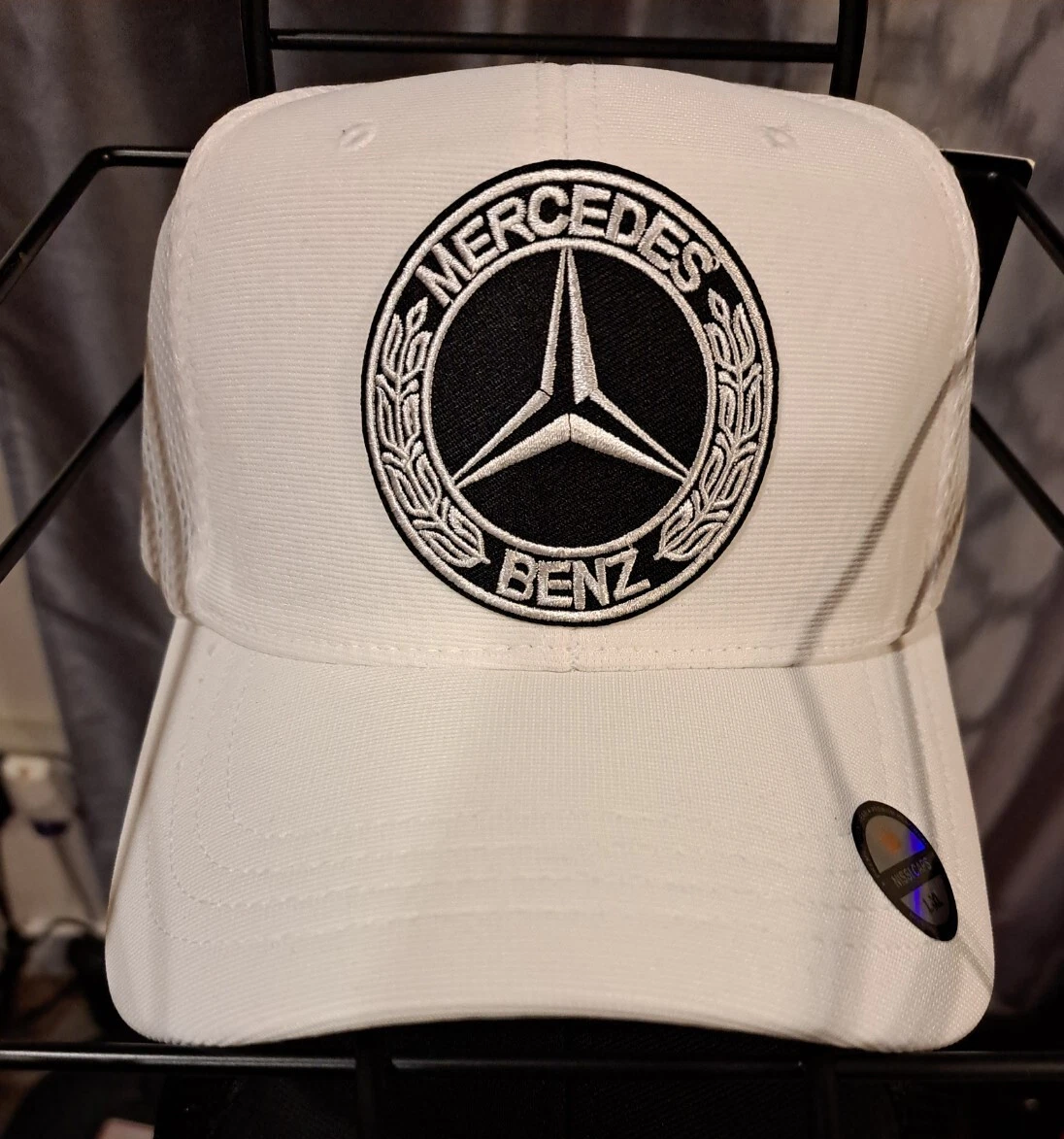 White mercedes baseball cap cheap