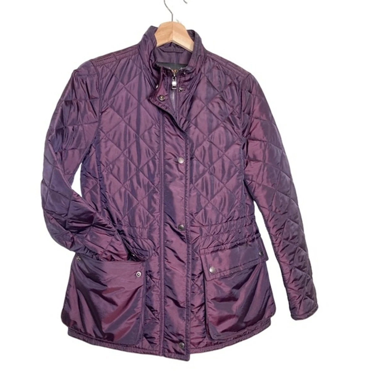 Diamond quilted full zip cheap jacket