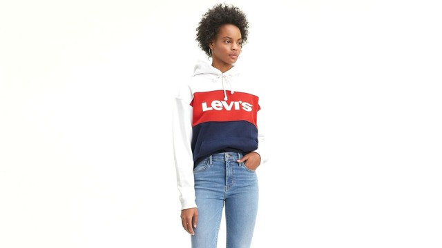 levi's hoodie colorblock