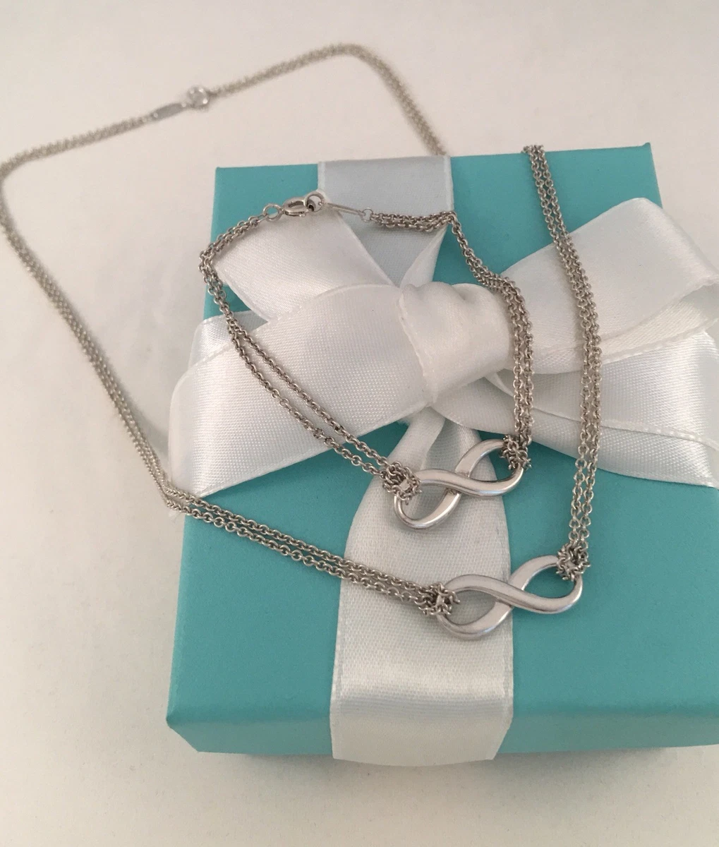 Tiffany infinity necklace sale silver