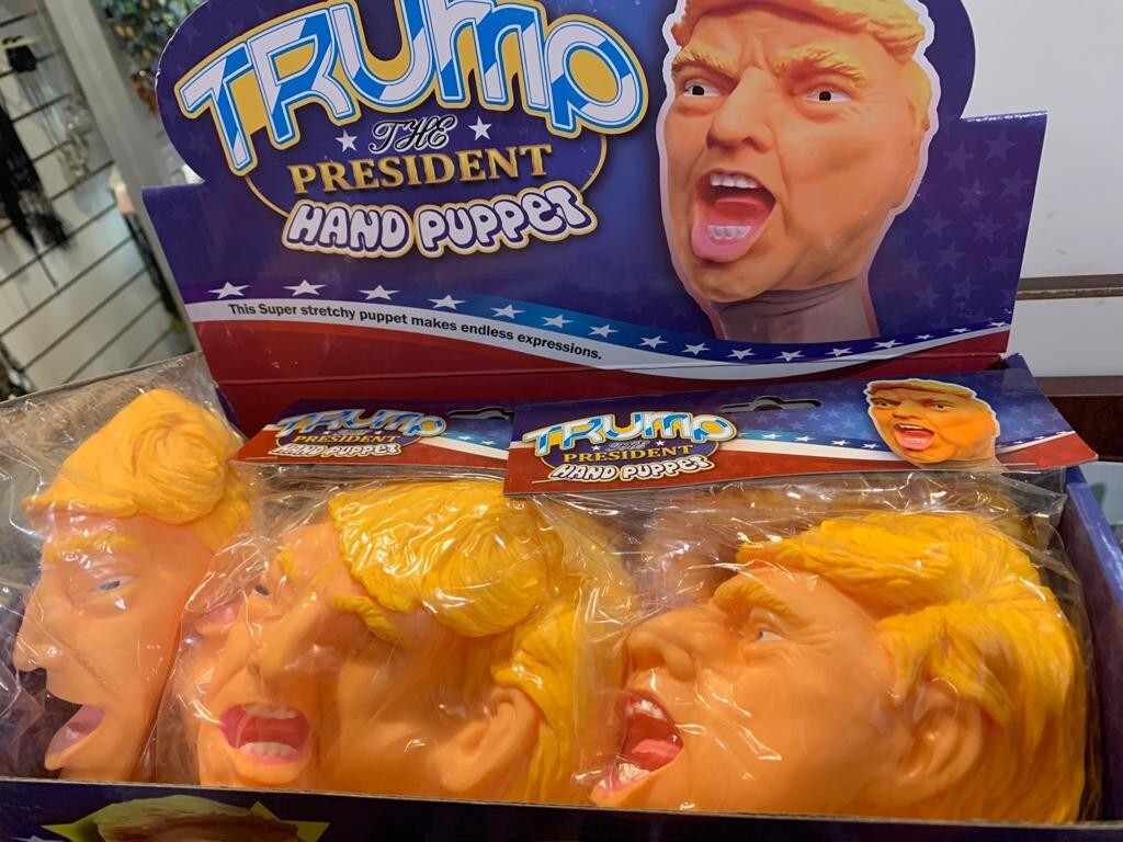 display of 12 PRESIDENT DONALD TRUMP HAND PUPPET | eBay