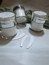 3 Pcs Pp Press Cream Jar Travel Face Lotion Pot Cosmetic Vacuum Bottle 1.7 Oz