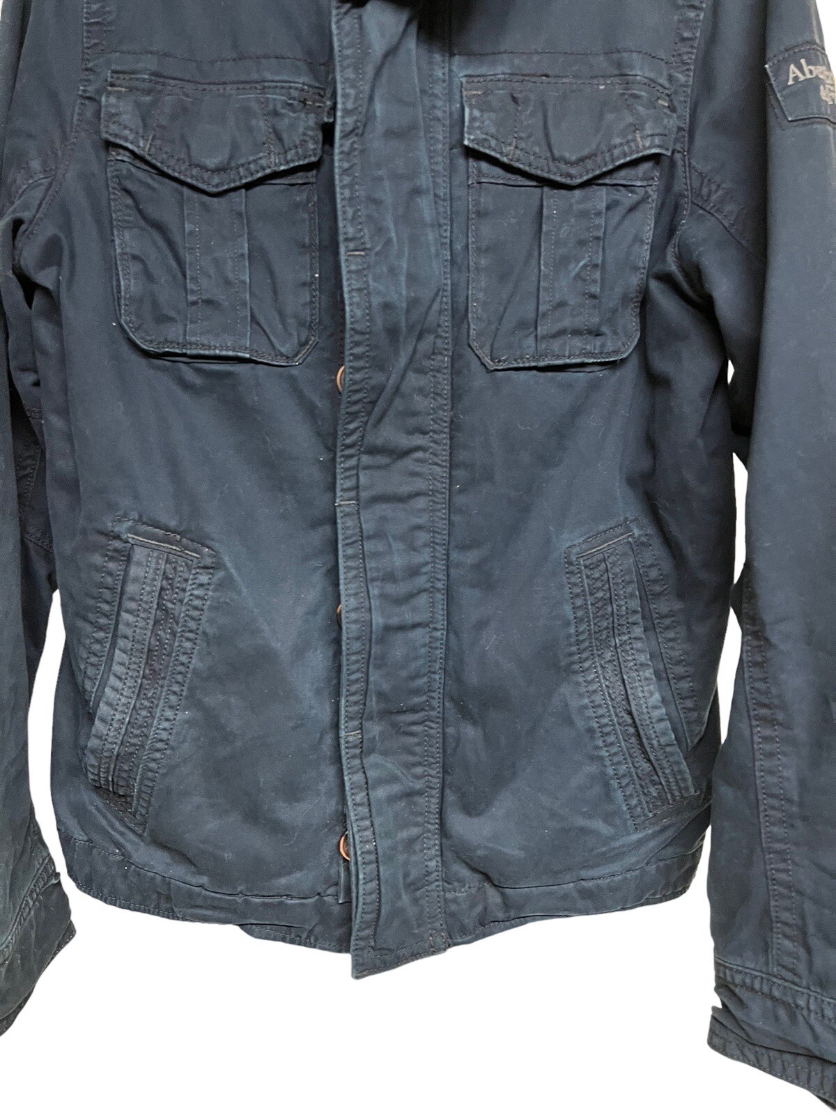 Abercrombie & Fitch Sawtooth Utility Jacket Navy Blue Men’s Size Medium image 7