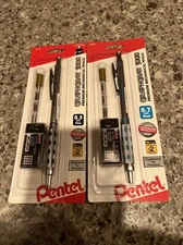 ( 2 ) Packages Pentel GraphGear 1000 Mechanical Pencil 0.5mm Fine/0.7 mm Med #2