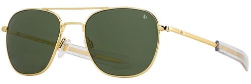 AO Newly Updated Original Pilot Gold Frame True Color Green Lens Sunglasses