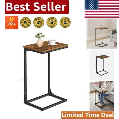 Modern C-Shaped Sofa Side Table - Easy Assembly & Storage - 11.8x15.7 Inches