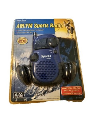 NIB Lenoxx Sound AM/FM Sports Radio With Headphones & Belt Clip - Never ...