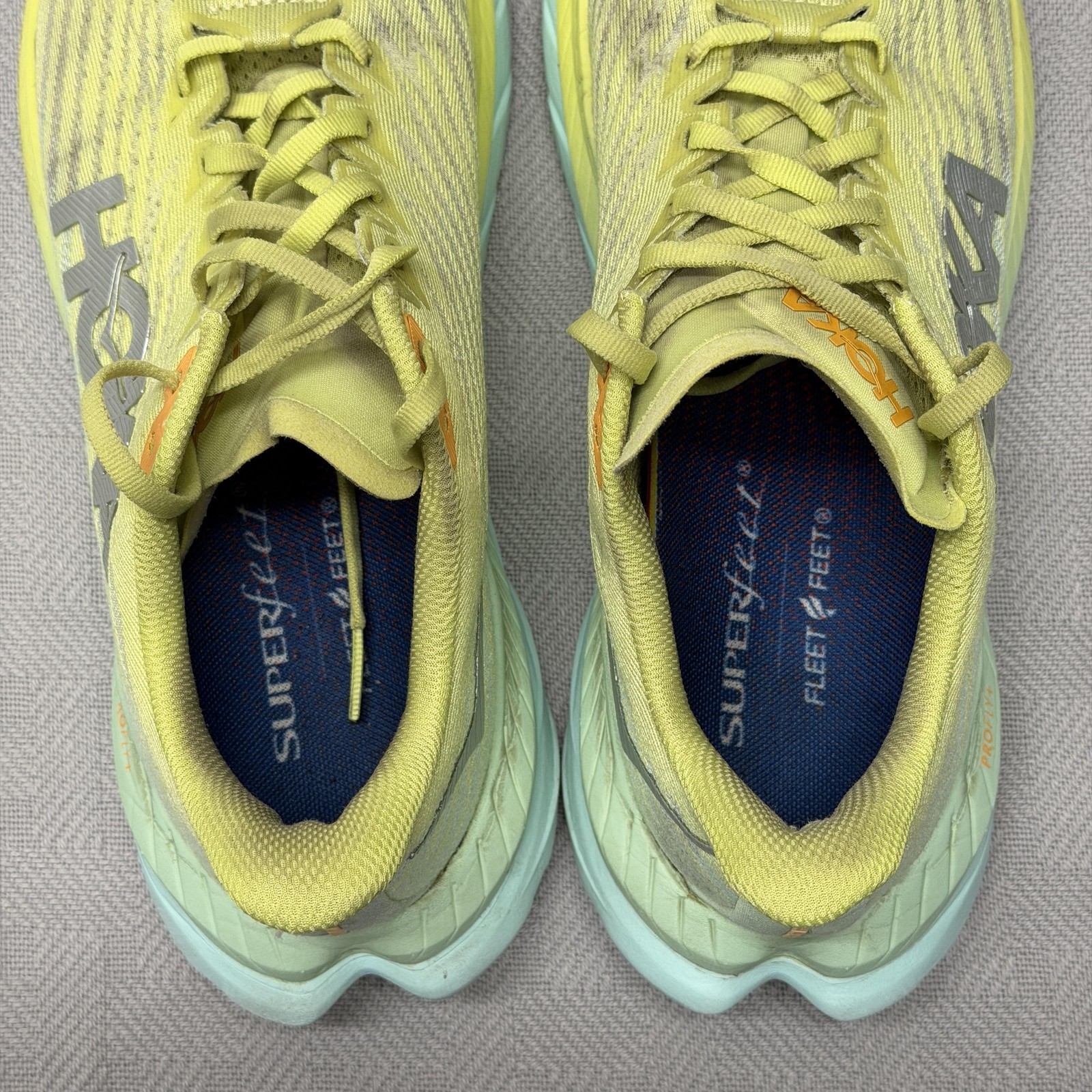 Hoka One One Road Running Shoes Womens Size 10 Yellow Green Mach 5 1127894 thumbnail 4