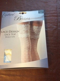 Couture bridal collection lace design lace top hold ups
