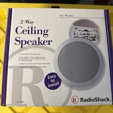 RadioShack 2-Way 5.25” Ceiling Speaker 40W | Model 40-4091 | New Open Box
