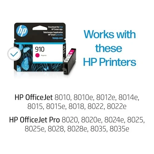 HP 910 MAGENTA TINTE SOFORTTINTE HP DRUCKER FUNKTIONIERT MIT DRUCKER SERIE 3YL59AN - Bild 2 von 4