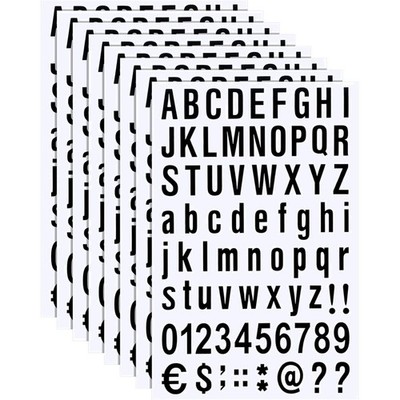 Selbstklebende Vinyl Buchstaben Zahlen Set 8 Blätter  Archives