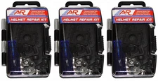 A&R Sports Helmet Repair Kit, 19-Piece w/ Case (3-Pack)