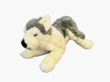 Rare Animal Alley Husky Plush Dog 17 Wolf Laying Stuffed Toys R Us