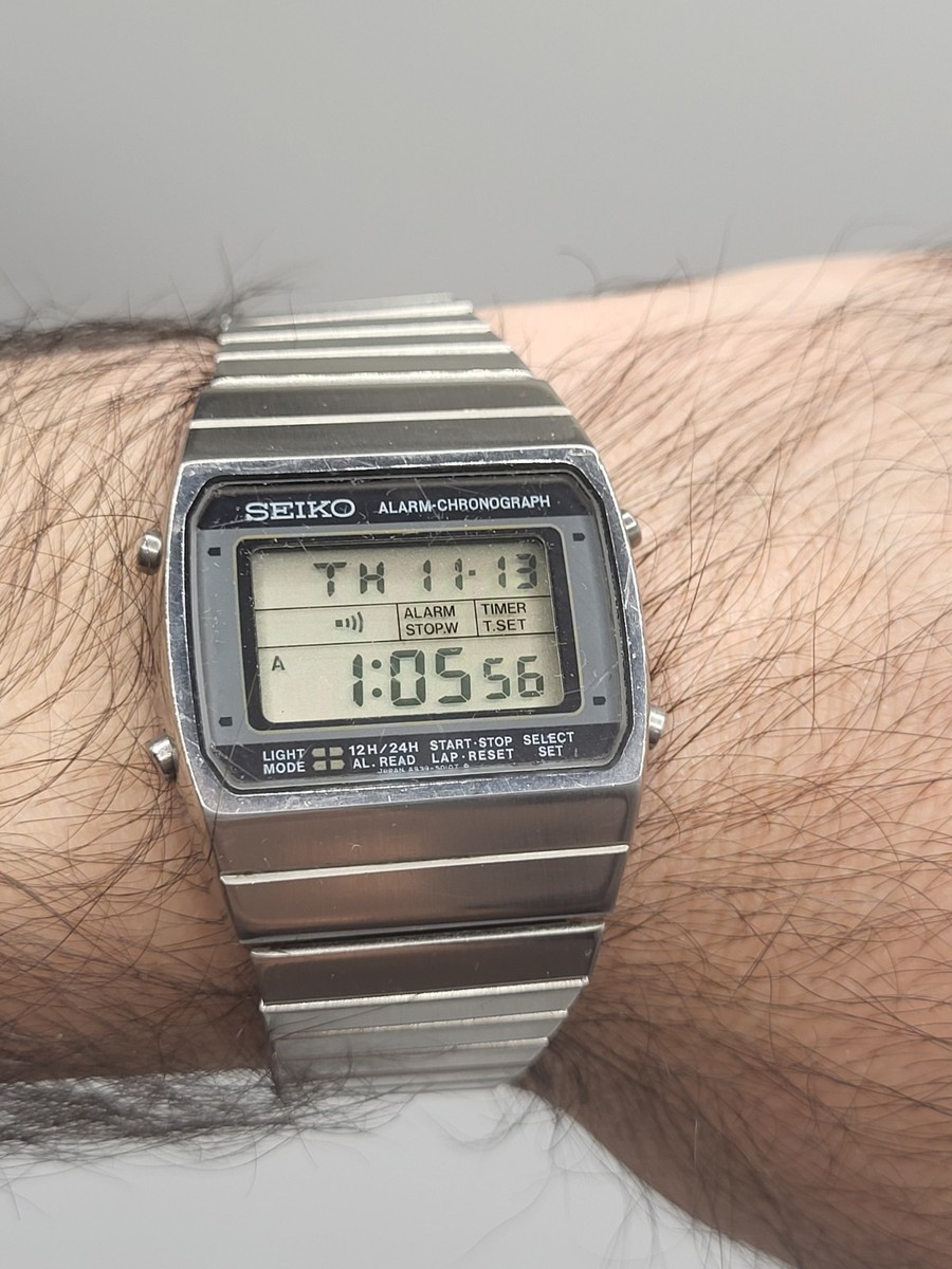 Japan [N. MINT] 1981 Seiko Quartz Chrono Watch A939-5010 Men's
