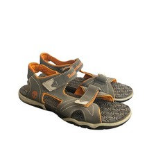 Timberland Youth Sandals Gray Orange A2401 Adjustable Straps Sz 6 W 7.5-8
