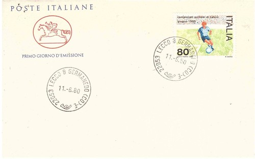 F.D.C. 11-6-80 CAMPIONATI EUROPEI DI CALCIO