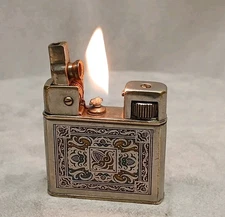 WELTZÜNDER (KREMER & BAYER) Pocket Petrol Lighter Ornament Design 1930s Germany