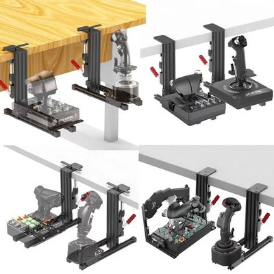2 Set The Desk Mount for The Flight Sim Game Joystick, Throttle and Hotas Sys...