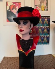 Hand painted  Refurbished Mannequin head and shoulders