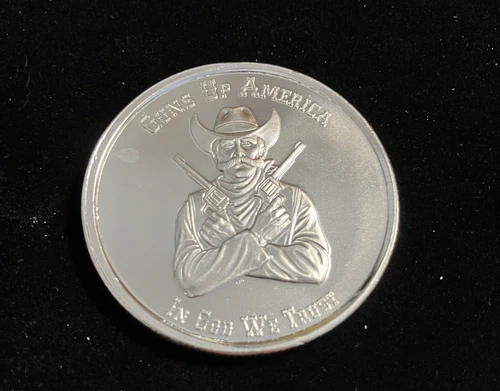 Guns Up America 2nd Amendment 1oz .999 Fine Silver Round BU In Capsule A