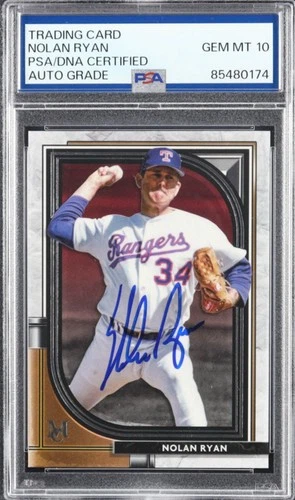 Nolan Ryan Signed 2021 Topps Museum Collection #63 PSA Auto 10
