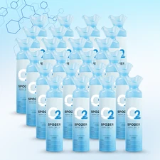 Oxygen 10 Liter Canned Oxygen Bottle Canisters Spozer with Mouthpiece (24 Pack)
