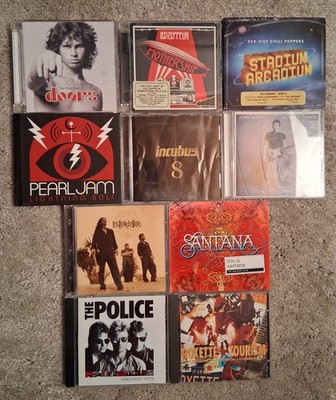 10x CD Alben Sammlung - Pop Rock Incubus Pearl Jam Doors Santana Led Zeppelin