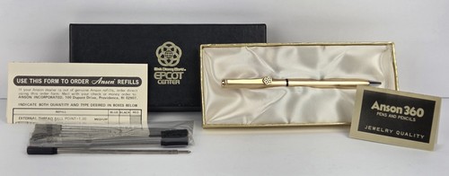 Vintage ANSON 360 BALLPOINT PEN Epcot Center Walt Disney With Refills