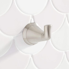 Brushed Nickel Provincetown Single Robe Hook - Stylish  Durable Design