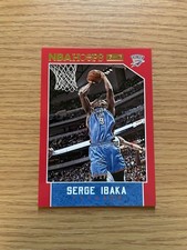 Serge Ibaka 2015-16 Panini NBA Hoops #168 RED Prizm Refractor /299 - OKC Thunder
