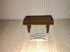 MINIATURE DOLLHOUSE 1:12 SCALE SMALL RUSTIC BENCH BY SIR THOMAS THUMB - 650