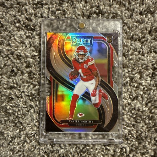 2024 Panini Select - Premier Level Xavier Worthy #119 Silver Prizm Die-Cut (RC)