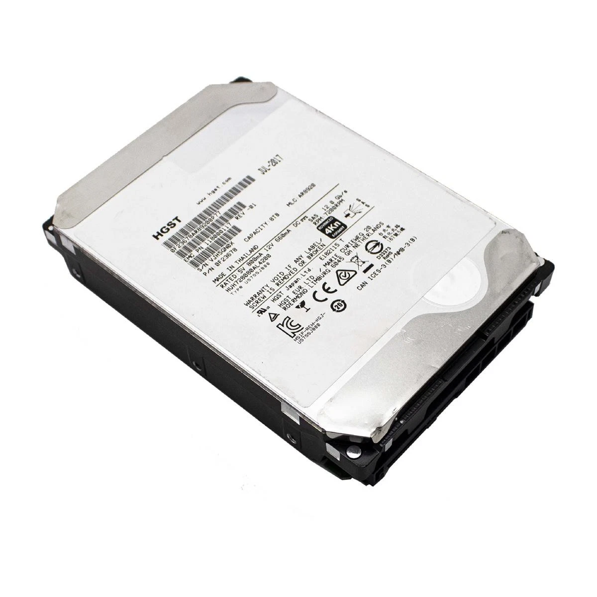 Hitachi 8 TB Storage Capacity Internal 7200 RPM Rotation Speed