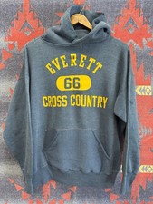 Vintage 60s Sweatshirt Hoodie Track Cross Country Pill Faded Big Size 23.5x25