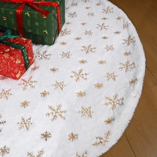 Christmas Tree Skirts - 72 inches Large Faux Fur Christmas Tree Skirt for Mer...
