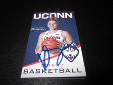 KATIE LOU SAMUELSON SIGNED AUTOGRAPHED 2016-17 UCONN HUSKIES SCHEDULE RARE WNBA
