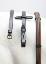Thinline Lined Leather Reins with Hand Stops Brown Inv: 6190