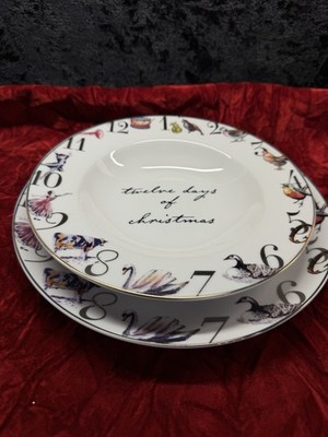 12 Days of Christmas 10.5  Dinner Plate  And 9  Soup Bowl Better Homes & Gardens
