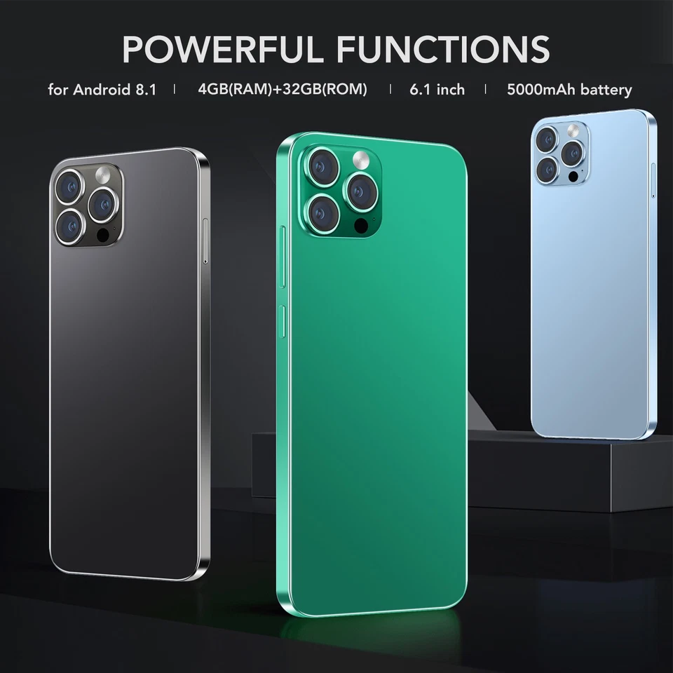 I14 Pro Max Smartphone 6.1 Inch 4GB 32GB Cell Phone With Front 5MP Rear 8MP 64G - Image 2 of 4