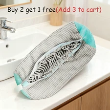 NEW Reusable Zippered Shoes Laundry Bag - Washing Machine Safety Cleaner Tool