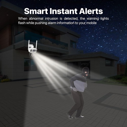 Outdoor Security Camera with Dual Lens Three Screens,3MP WiFi Camera Wired fo... - 第 6/8 張圖片