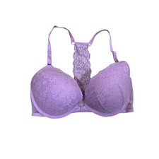 Victoria's Secret Pink Lace Racerback Push Up Bra 36D Floral Padded Underwire