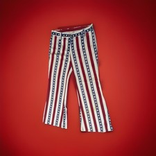Vintage Denim American Flag Pants 1970s Bell Bottoms REMINGTON SHOTGUN BUTTON