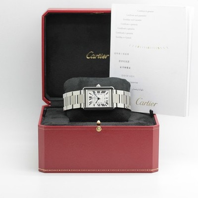 Cartier Tank Solo Stahl Automatik Ref: 3800 mit Box & Papiere von 2017